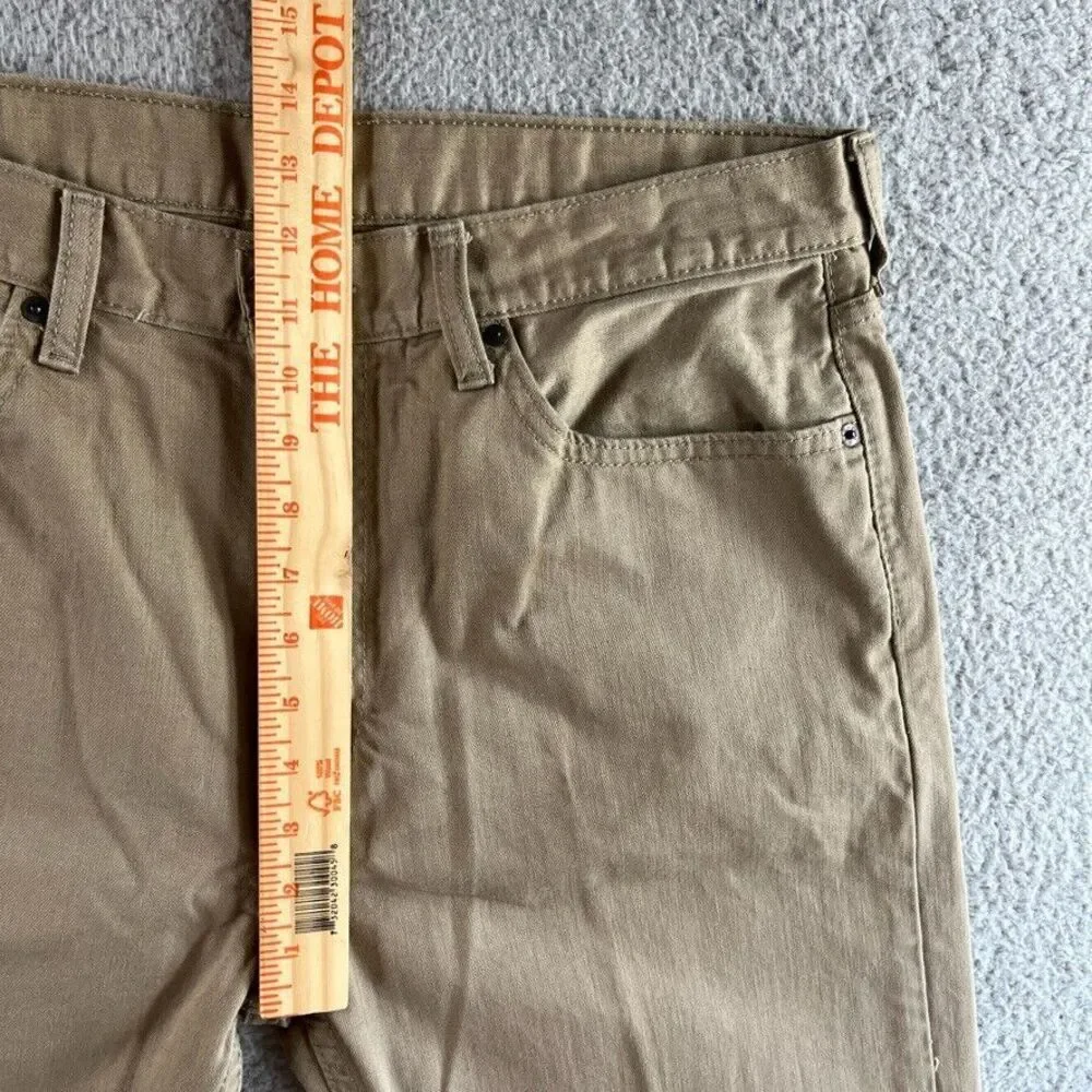NEW Levis 505 Jeans Mens 36x29 Beige Straight Leg Regular Fit Denim Grunge Chore